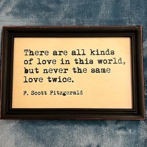 9”W x 6”H wood framed wall decor